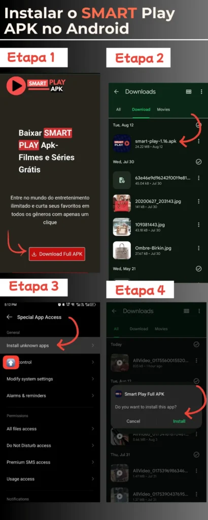Baixar SMART PLAY Apk-Filmes e Séries Grátis 22 Como-instalar-o-Smart Play-APK