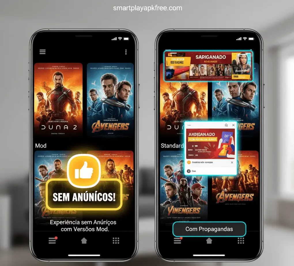 Top 10 Recursos Escondidos do Smart Play APK Que o Tornam Melhor que a Netflix 3 smart-play-apk-versao-mod-sem-anuncios-vs-padrao-com-propagandas